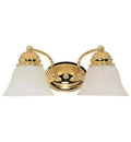 Polished Brass Vanity Light with Alabaster Glass Shade X833