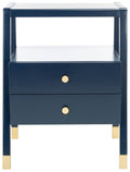 Navy Gold 2 Drawer Accent Table R328