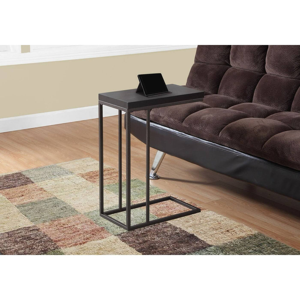 Cappuccino Brown and Black Rectangular Accent Table G955