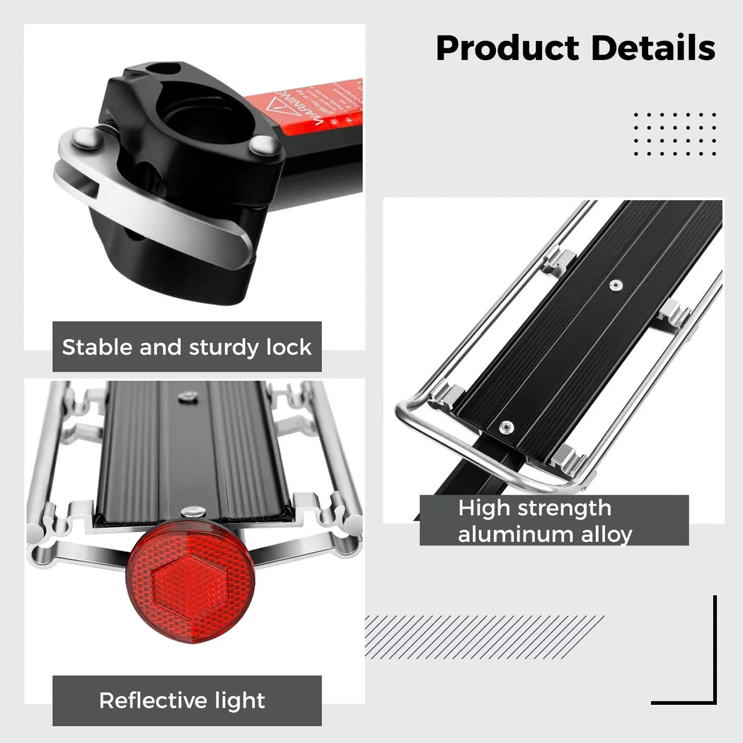 Bicycle Rear Luggage Carrier with 66 Lbs Weight Capacity Z73367