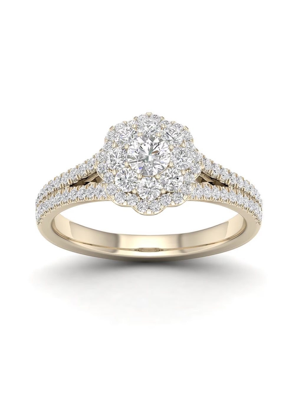 3/4Ct TDW Diamond 14k Yellow Gold Engagement Ring X2763