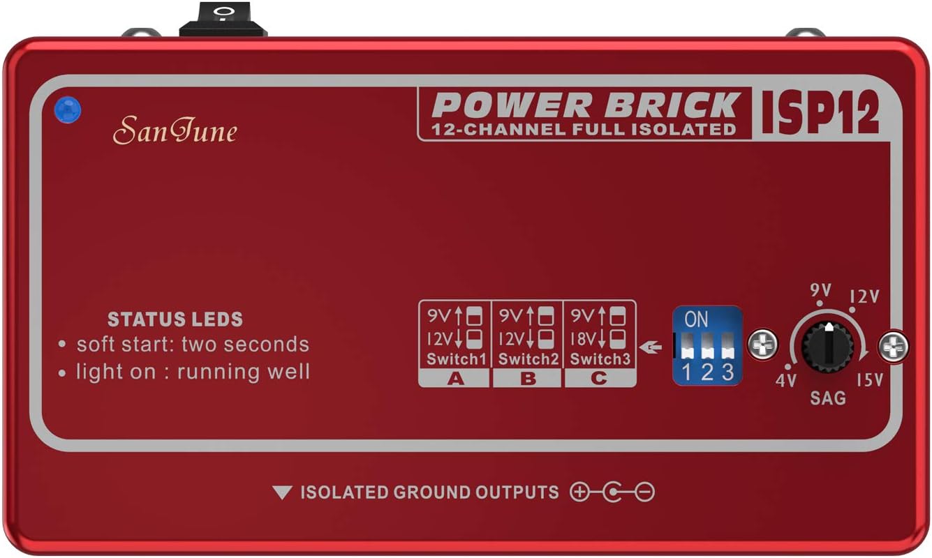12 DC Outputs Fully Isolated Guitar Pedal Power Supply M20767