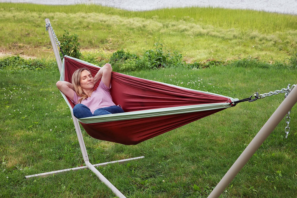 Double Camping Hammock with Storage Bag D4405
