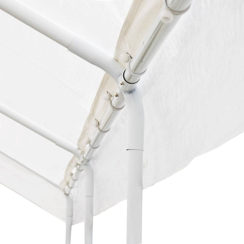 Heavy Duty Outdoor Canopy Carport Tent 10 x 20 ft White D863589