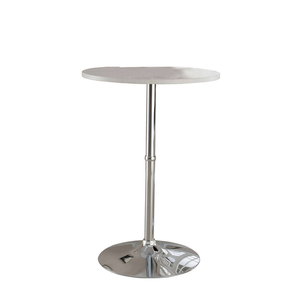 White Wood and Metal Bar Table S858