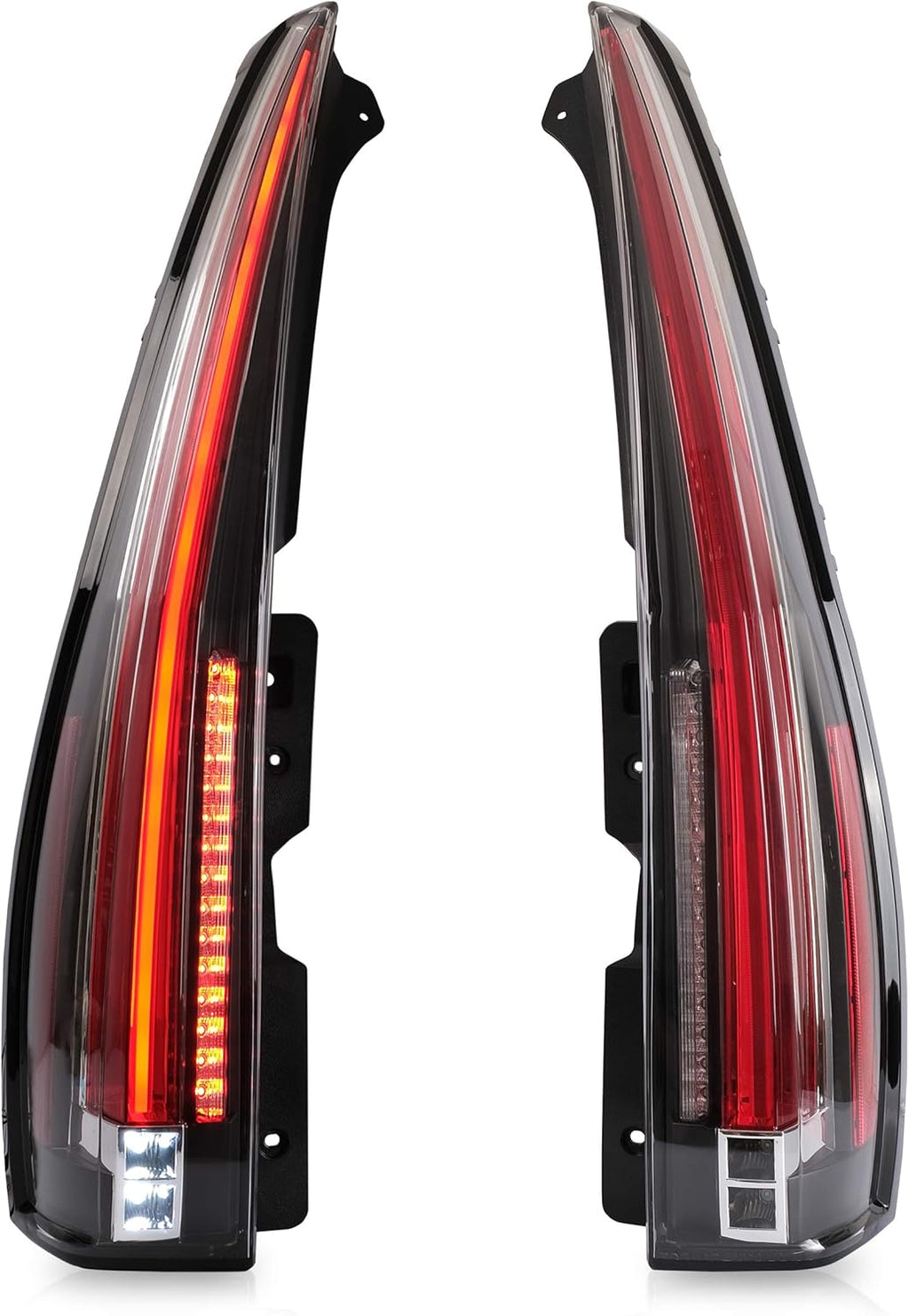 Red Clear Tail Lights for 2007-2014 Cadillac Escalade ESV 3rd Gen SUV K1022