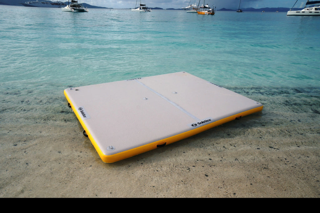 Inflatable White and Yellow Lake Dock H6581