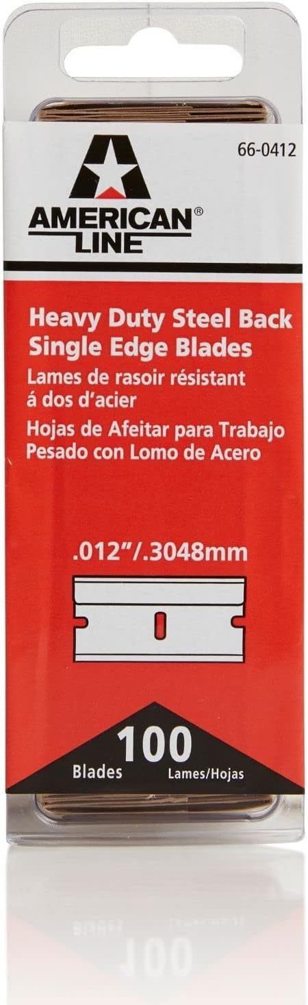 500-Pack 0.012 High Carbon Steel Single Edge Razor Blades V434