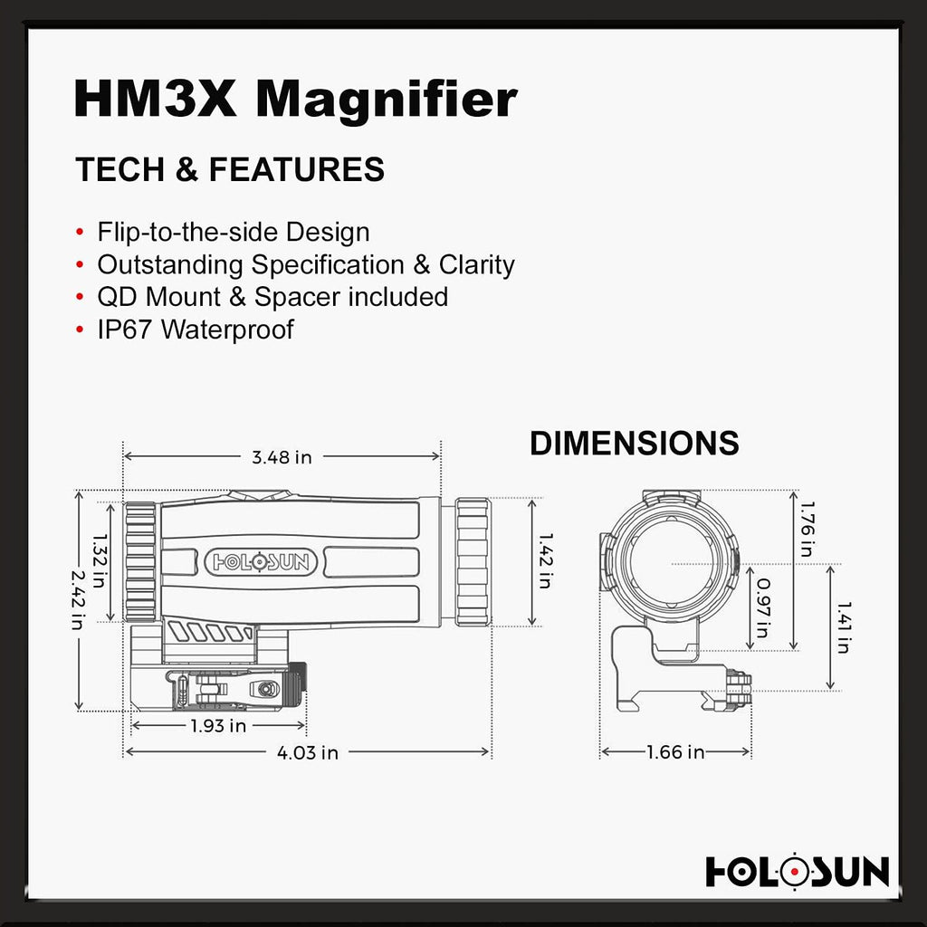 3x Red Dot Magnifier with QD Mount R2894