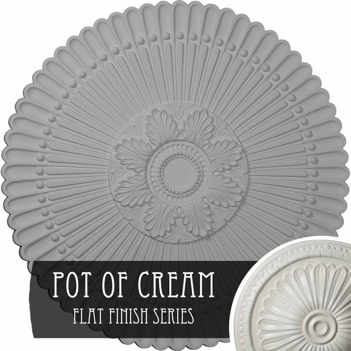 30x22OD x 1 1/4x22P Hand-Painted Ceiling Medallion E46275