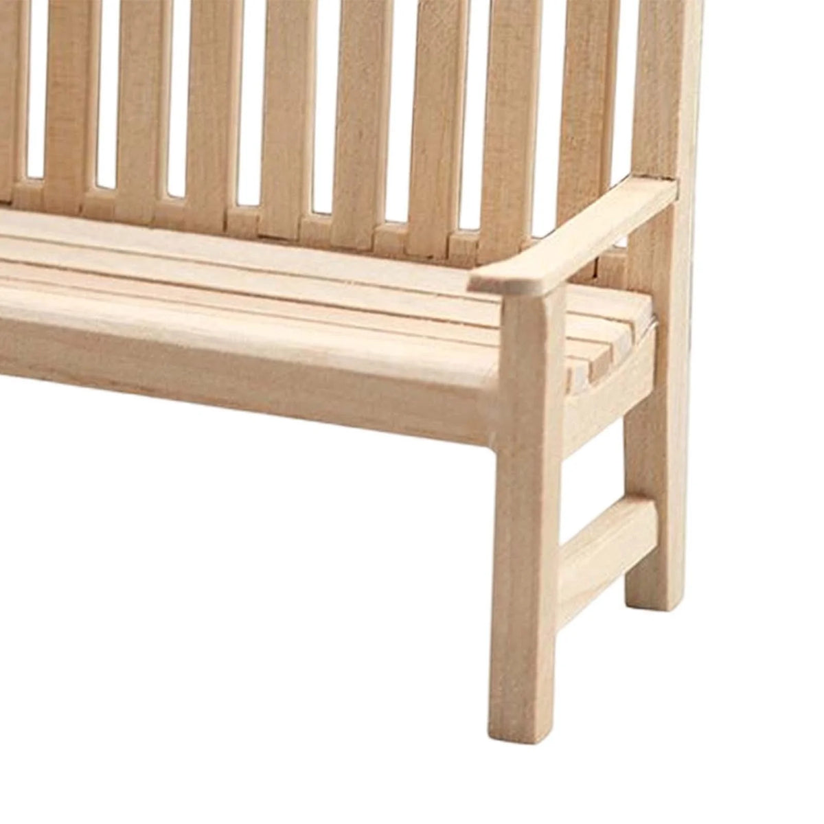 1/12 Scale Unpainted Wooden Dollhouse Outdoor Double Seat D747781