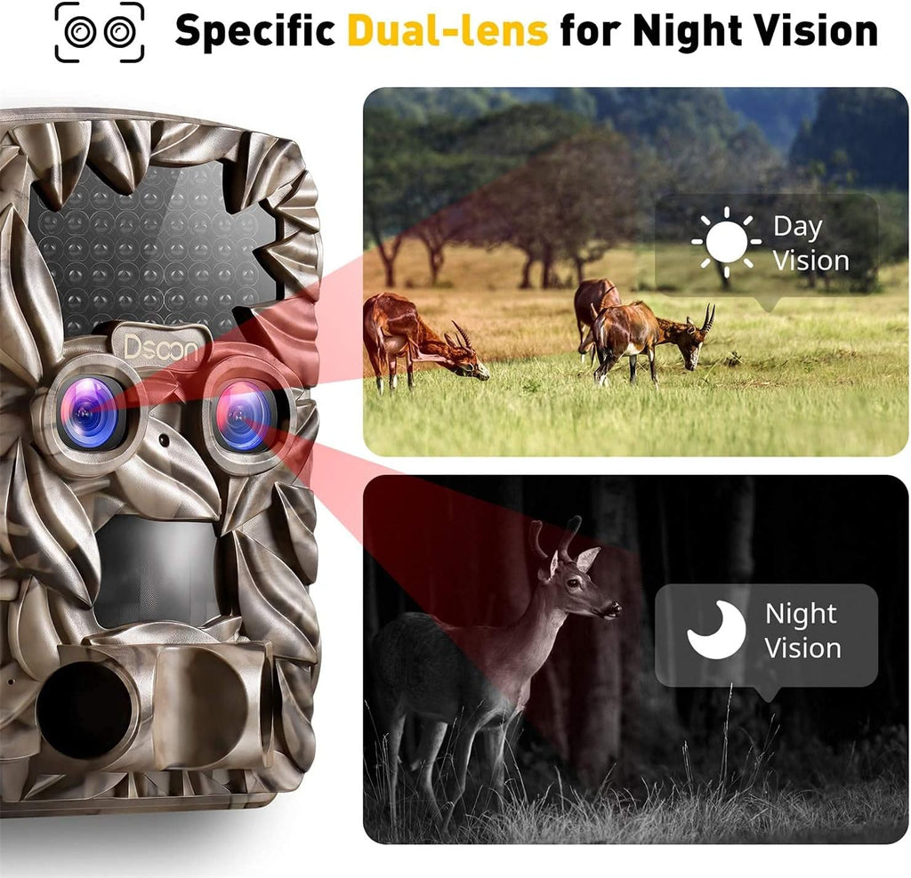4K 20MP Dual Lens Trail Camera with Night Vision L949