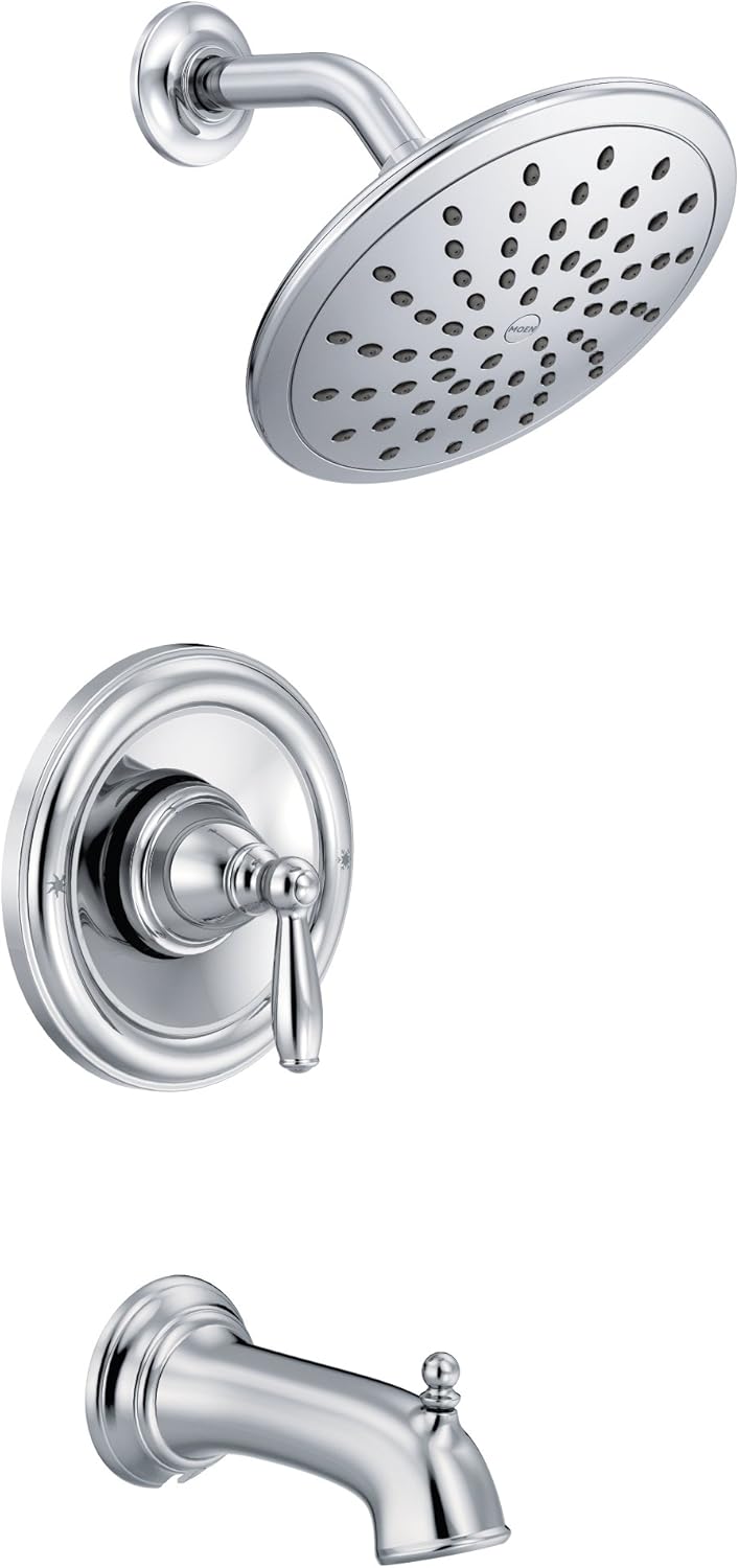 Brantford Tub and Shower Trim Kit with 8-Inch Rainshower, Brushed Nickel W696332