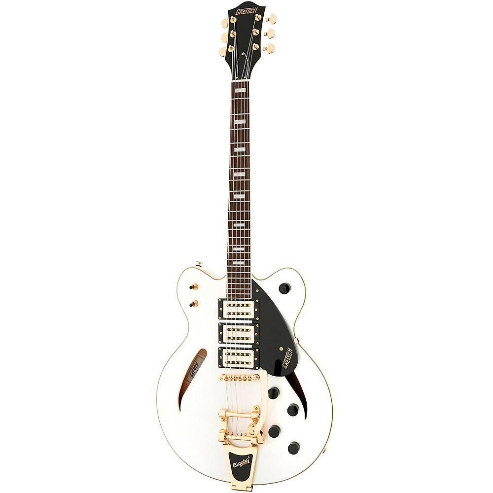 White 3-Pickup Center Block Electric Guitar L9785