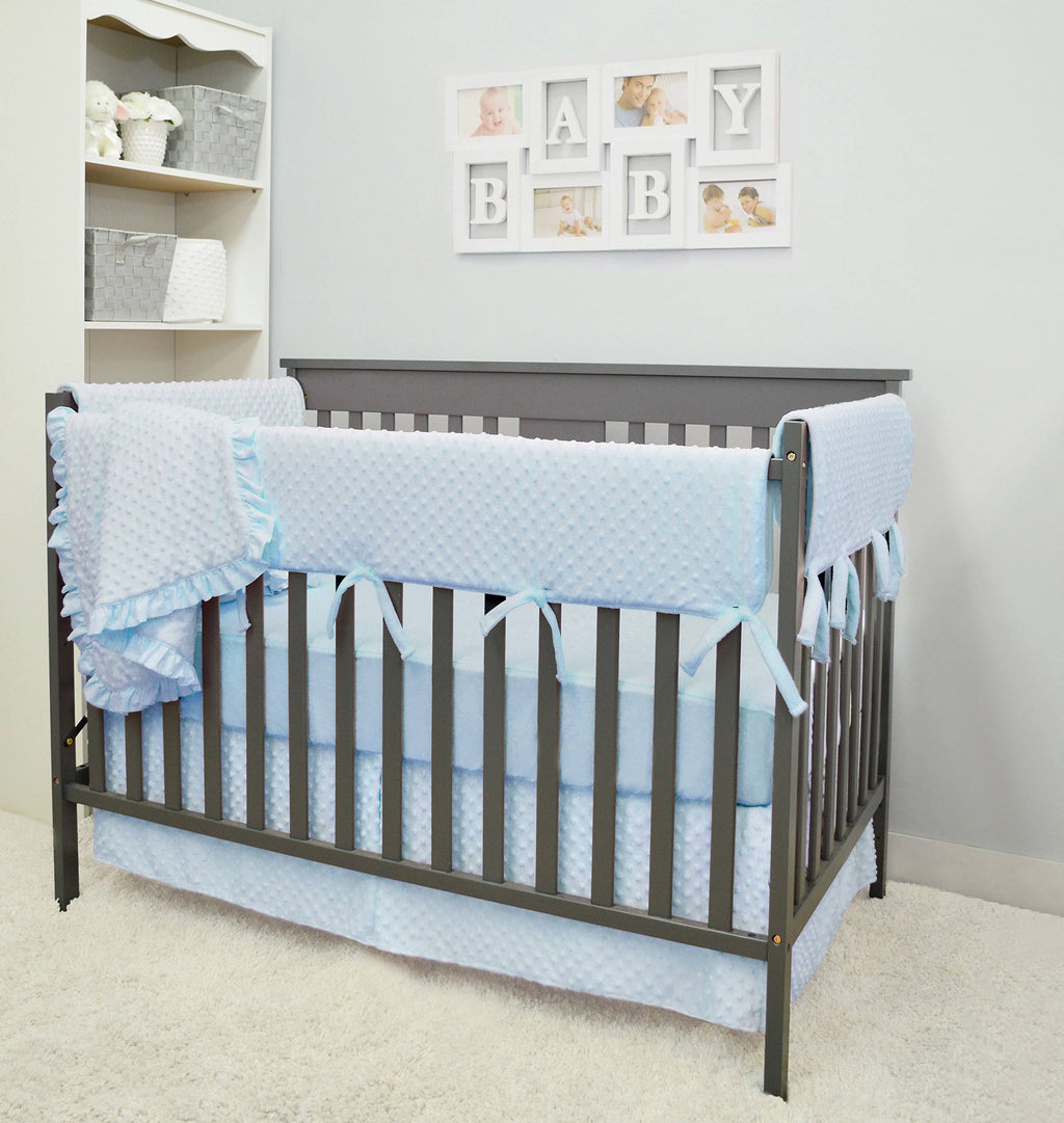 6 Piece Blue Crib Bedding Set E457178