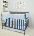 6 Piece Blue Crib Bedding Set E457178