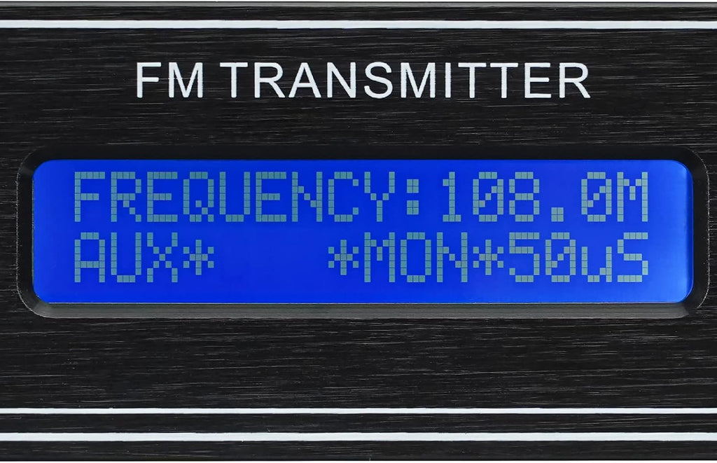 FM Transmitter with Dual Mic, 3 Preset Stations, USB Drive and RCA Inputs C544902