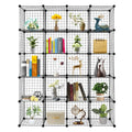 Black 20-Cube Wire Storage Shelving Unit R5952