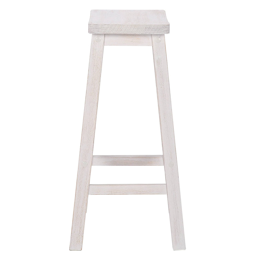 Solid Wood Saddle Counter Stool, Set of 2 V5964