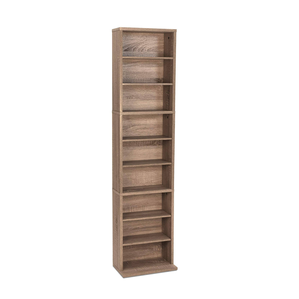 Weathered Oak Adjustable Media Cabinet D779