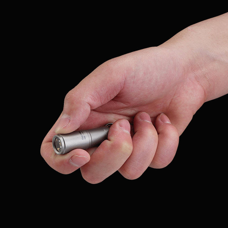 Mini Rechargeable Titanium Keychain Flashlight A8358
