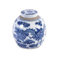 Blue & White Dragon Cloud Ancestor Jar F7072