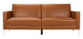 Cognac/Chrome Foldable Futon Bed S696411