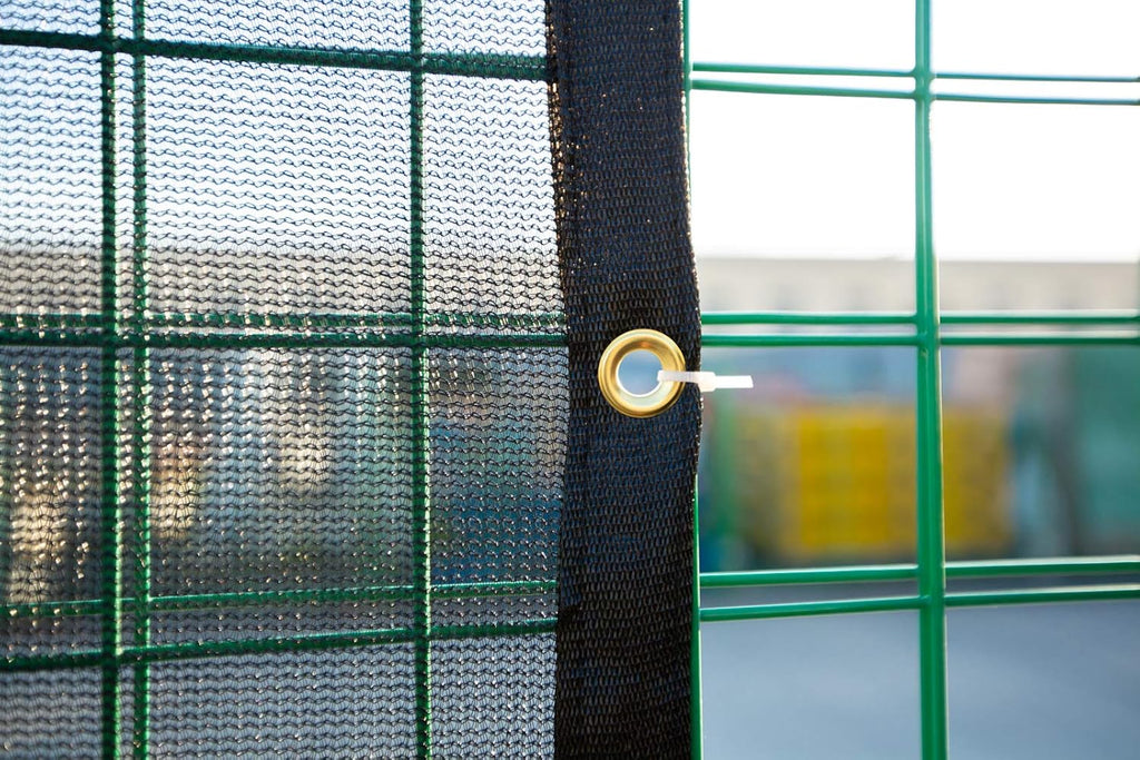 Heavy Duty Black Knitted Mesh Tarp with Grommets, 10 FT X 12 FT, Pack of 2 Y243316