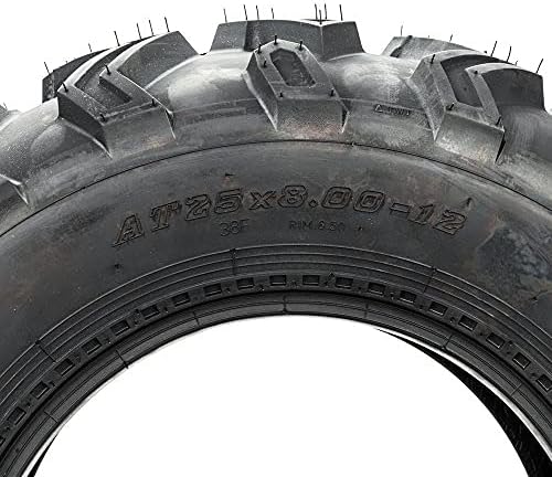 1Pc ATV UTV Tubeless Tires 25-8-12 6PR Pack of 2 X531224