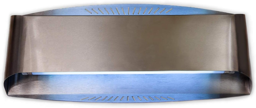 Decorative Insect Light Trap Wall Sconce UV Fly Light Trap Lamp, Stainless Steel, 24” x 9” x 4” X553
