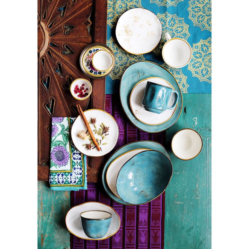 Azure 12x22 x 9 3/4x22 China Ellipse Plate - 12/Case P9669