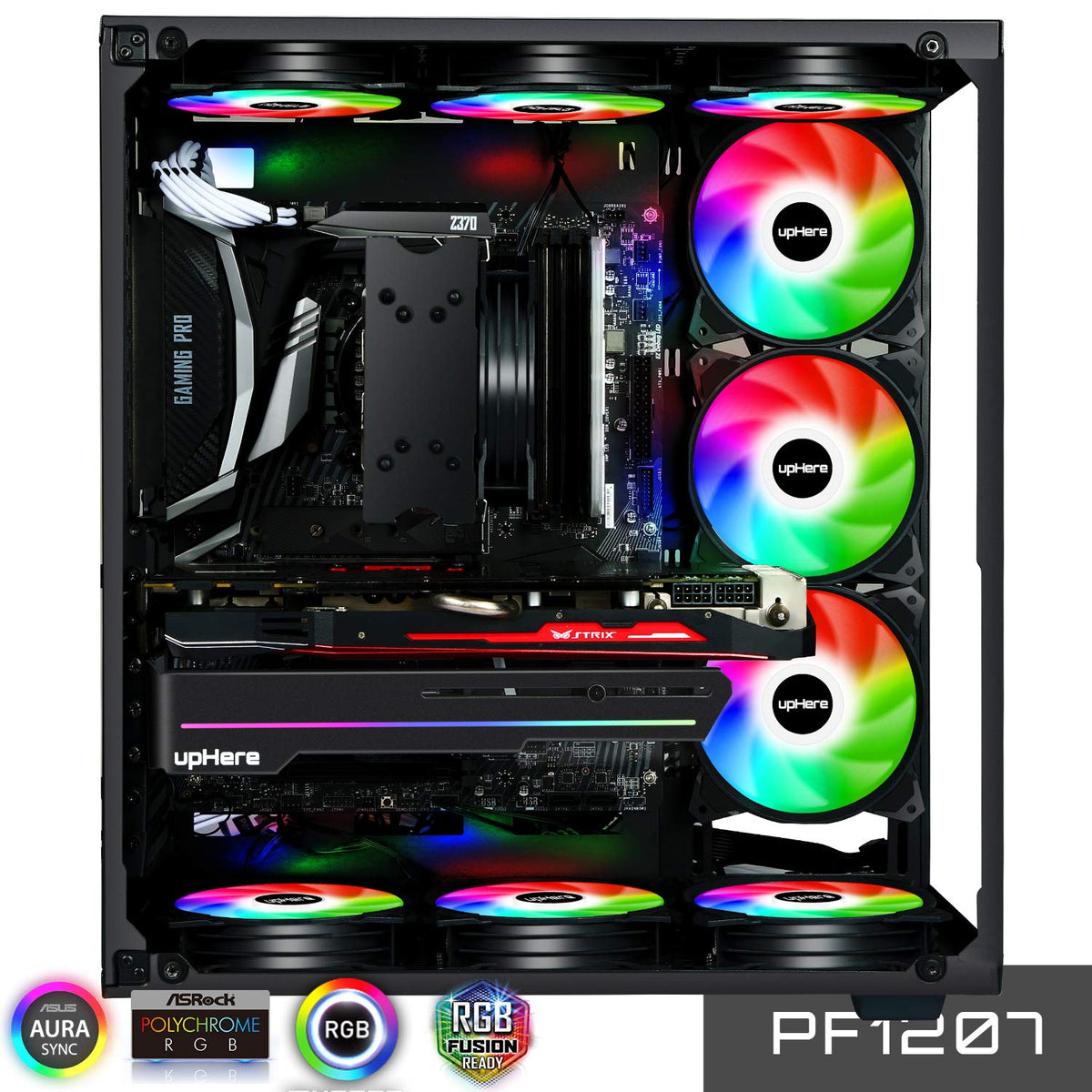 120mm 5V 3PIN Addressable RGB PWM Case Fan with Controller 5x120mm E3420