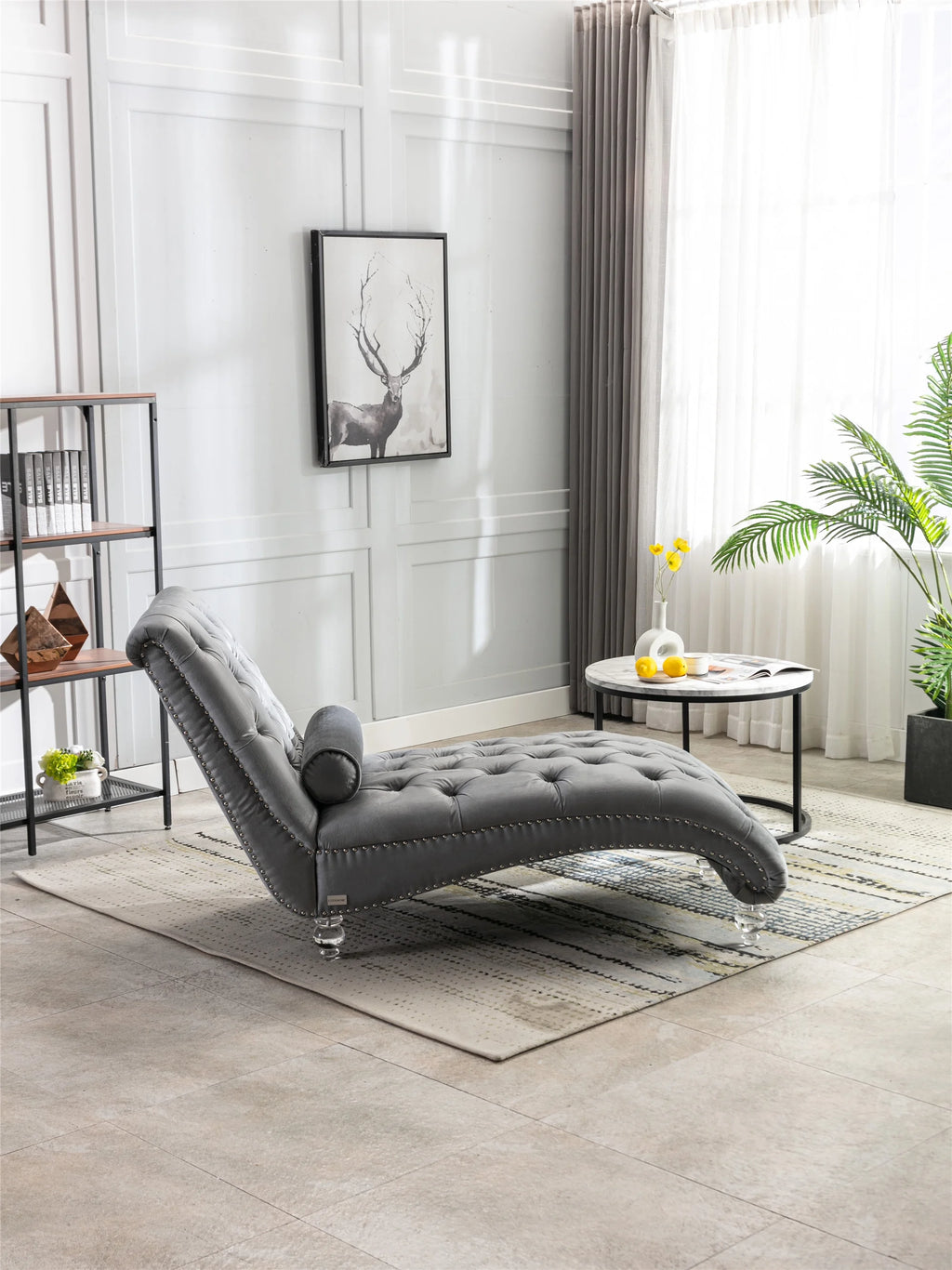 Leisure Concubine Sofa With Acrylic Feet M1867