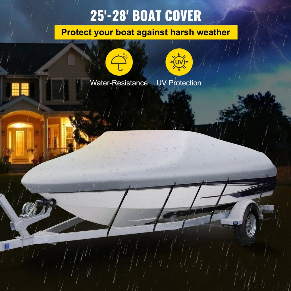 Heavy Duty 210D Marine Grade Polyester Waterproof Boat Cover F3576