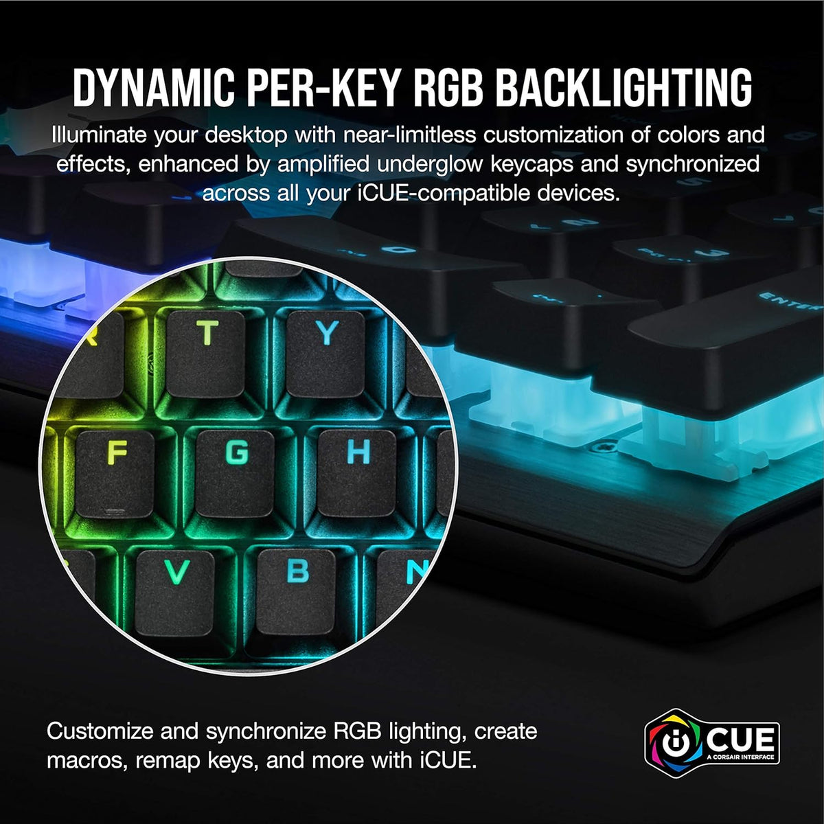 Renewed Mechanical Gaming Keyboard, Pack of 2 R814