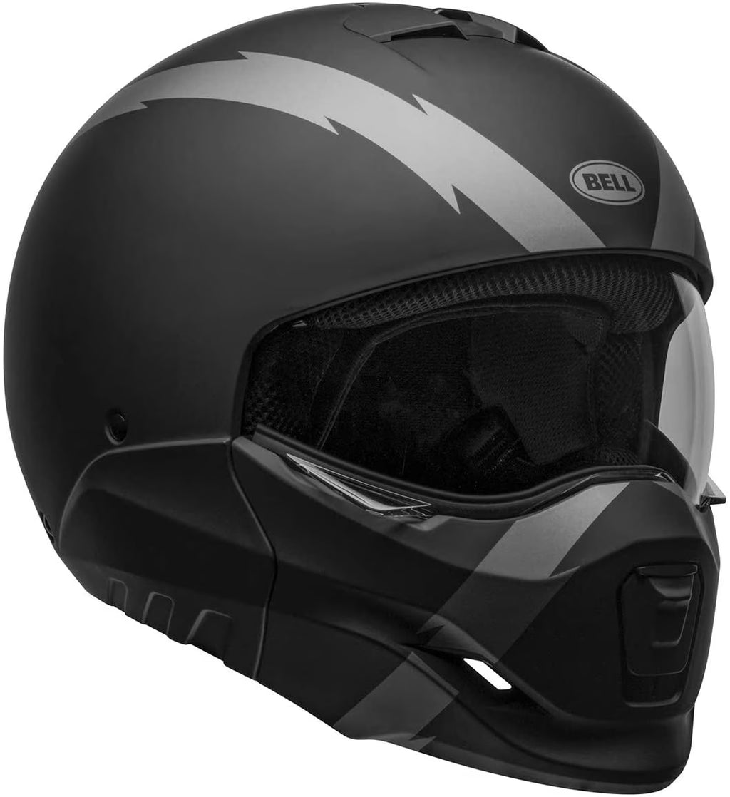 2 in 1 Motorcycle Helmet Matte Black with Gray XX-Large Q256960