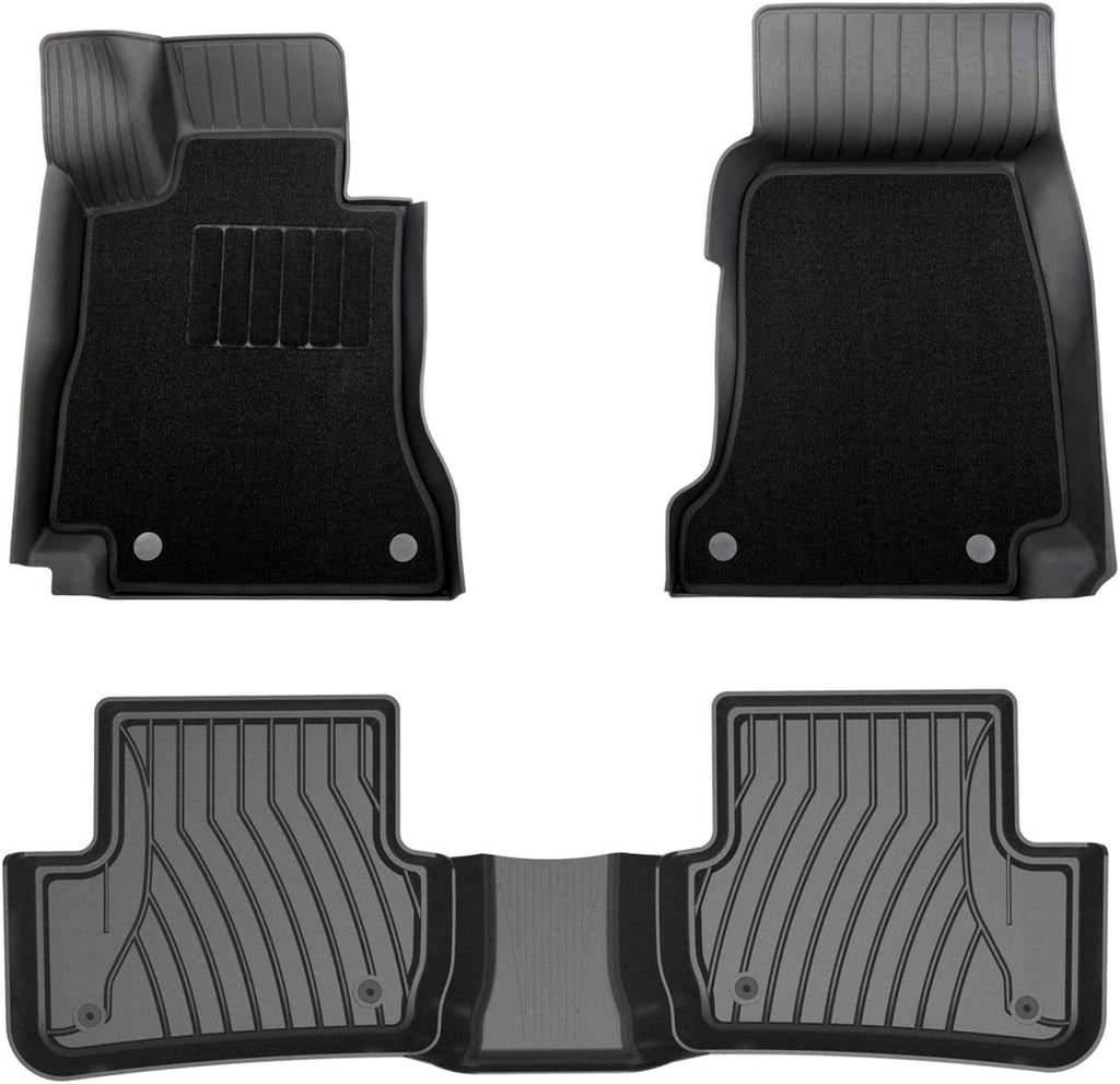 TPE All Weather Floor Liner Black Car Mats I117