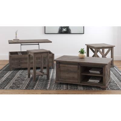Gray Square End Table F952