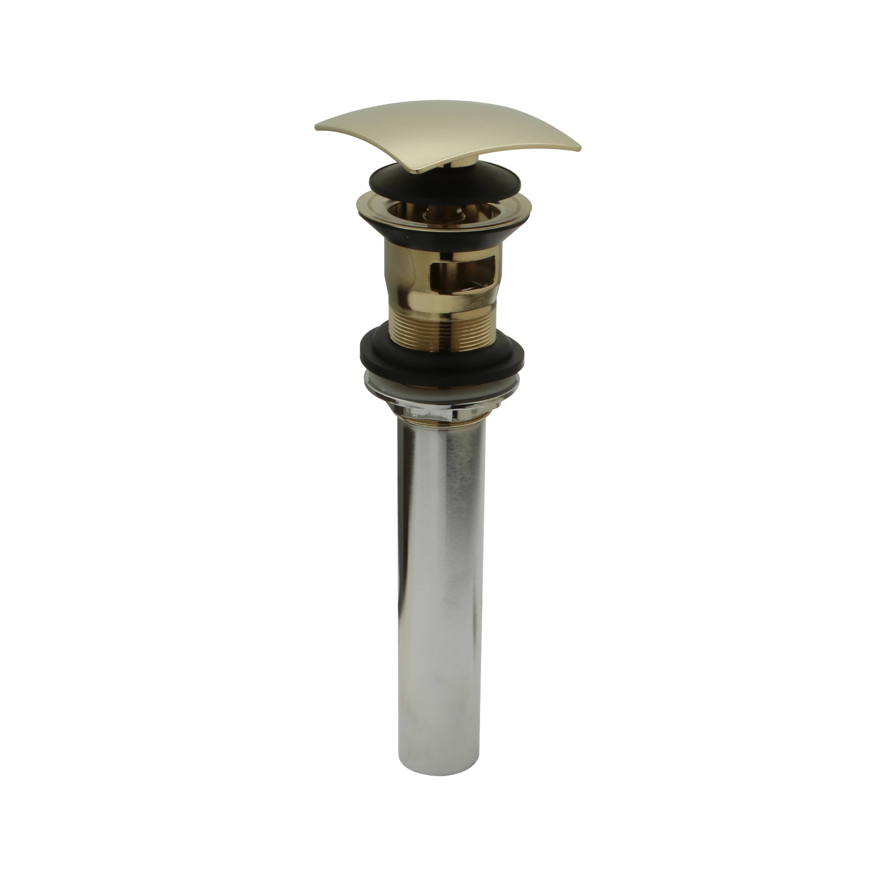 Pop-Up Drain Assembly with Overflow, PVD Satin Brass G9830