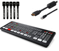 ATEM Mini Extreme HDMI ISO Live Stream Switcher Bundle with 6’ HDMI Cable, 7’ Cat5e Cable, and 5-Pack of Cable Ties Y32150