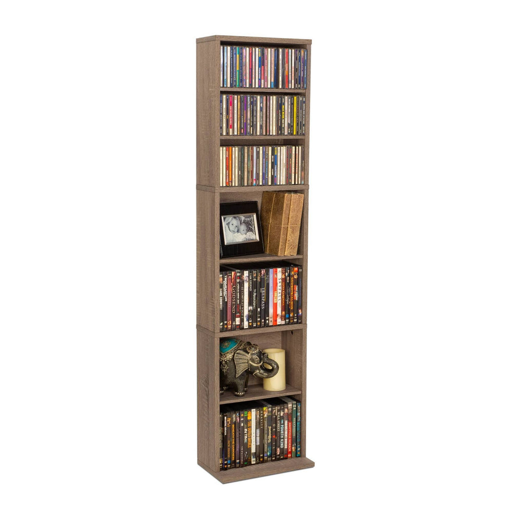 Weathered Oak Adjustable Media Cabinet D779