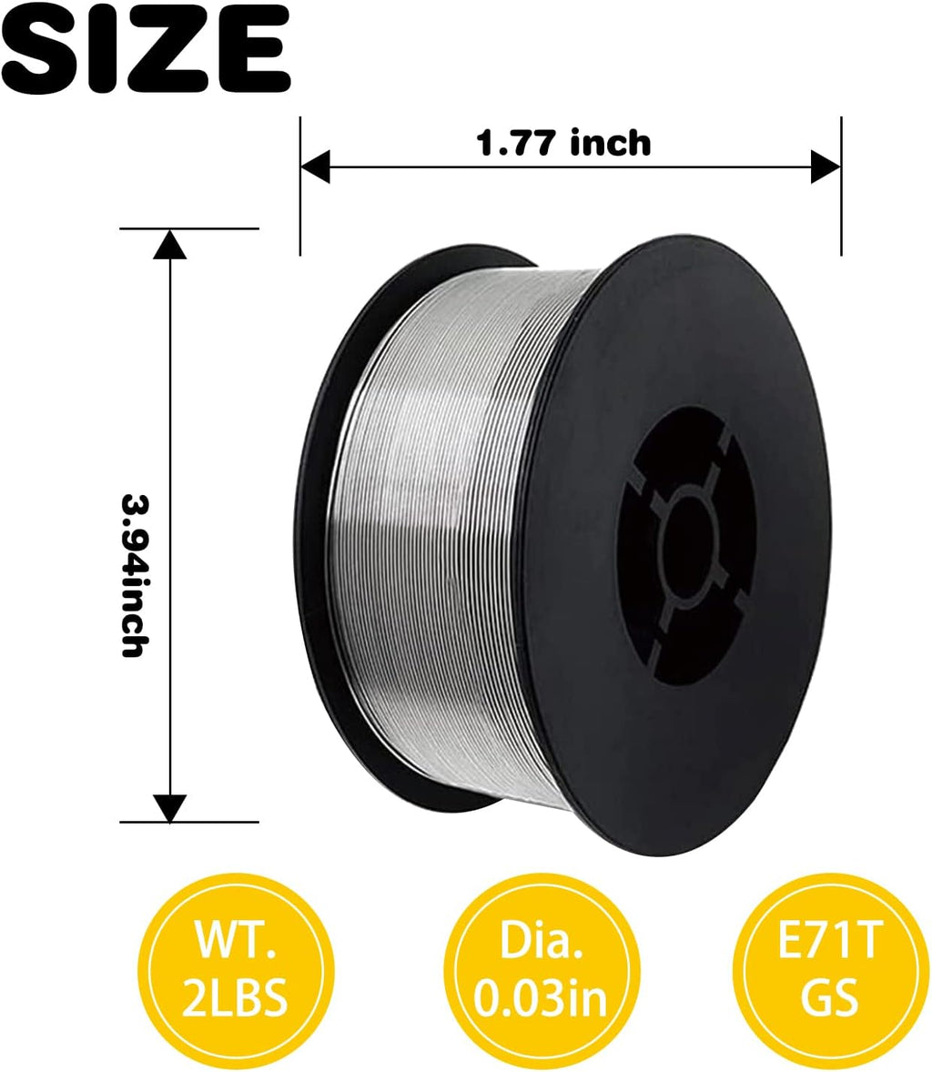 Flux Core Welding Wire .030 Mild Steel 4-Pound Spool Pack of 2 C9251