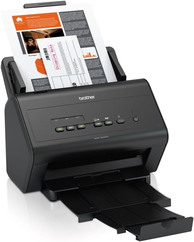 Black Network Document Scanner L15779