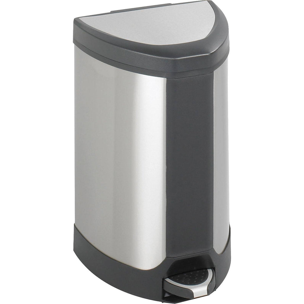 Stainless Steel Trash Can with Flip Lid and Foot Pedal P3608