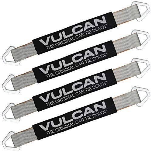 Complete Axle Strap Tie Down Kit with Wire Hook Ratchet Straps, Includes (4) 22x22 Axle Straps, (4) 36x2 S479822