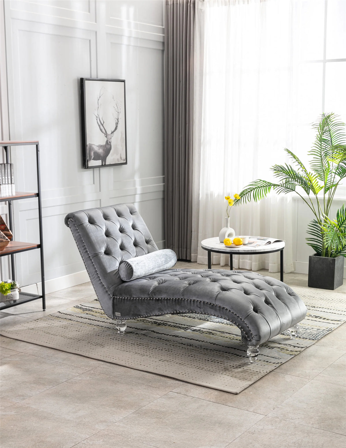 Leisure Concubine Sofa With Acrylic Feet M1867