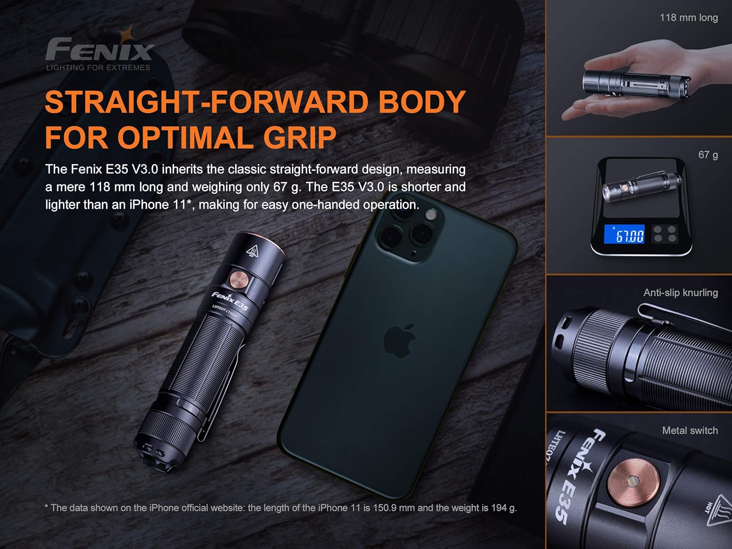 3000 Lumen USB-C Rechargeable LED Flashlight with 5000mAh battery and carrying case bundle E451163