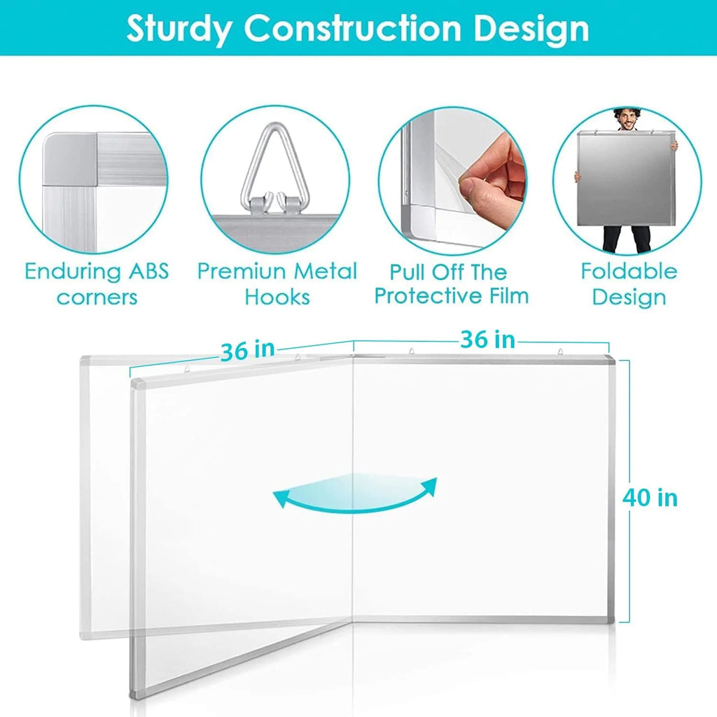 Large Magnetic Whiteboard 72 x 40 with Pen Tray V1075