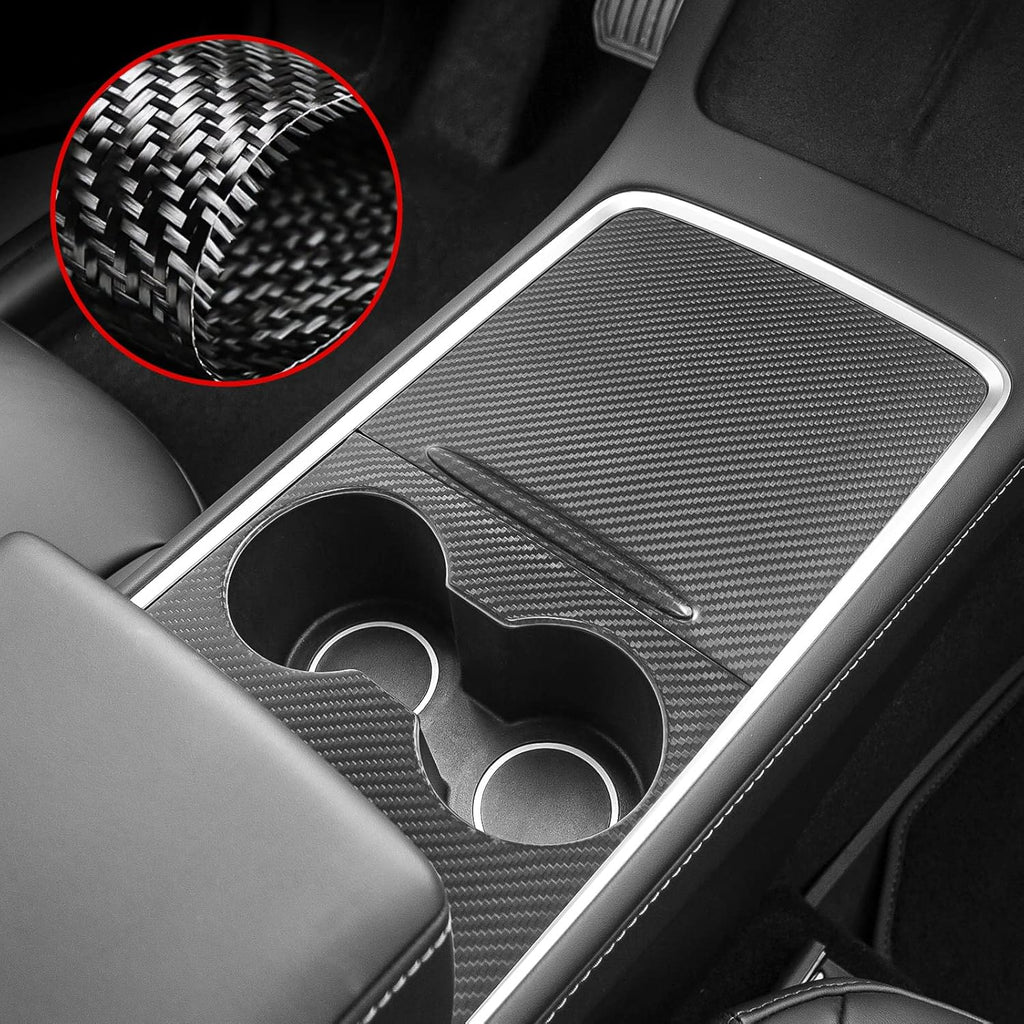 Carbon Fiber Center Console Wrap Kit for Tesla Model 3 Model Y A641673
