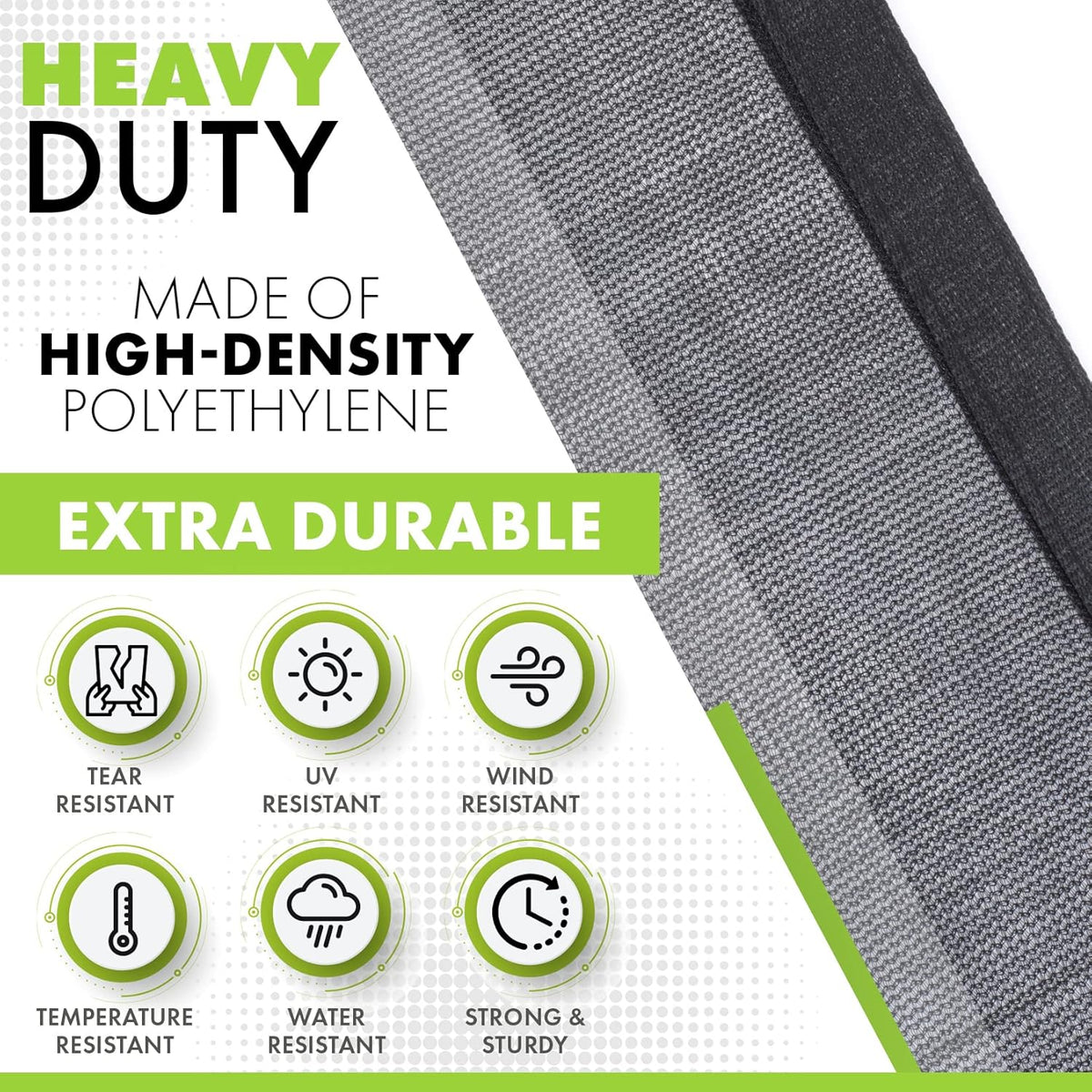 Heavy Duty Black Knitted Mesh Tarp with Grommets, 10 FT X 12 FT, Pack of 2 Y243316
